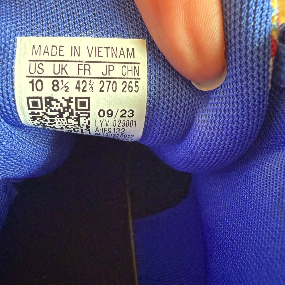 adidas High-Top Platform Sneakers in Red, Blue, Pink - Picture 14 of 15